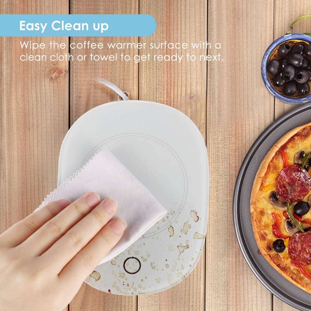 Coffee Mug Warmer for Desk with Auto Shut Off, Coffee Cup Warmer for Desk Office Home, Electric Beverage Warmer Plate for Coffee Tea Milk and Cocoa, White